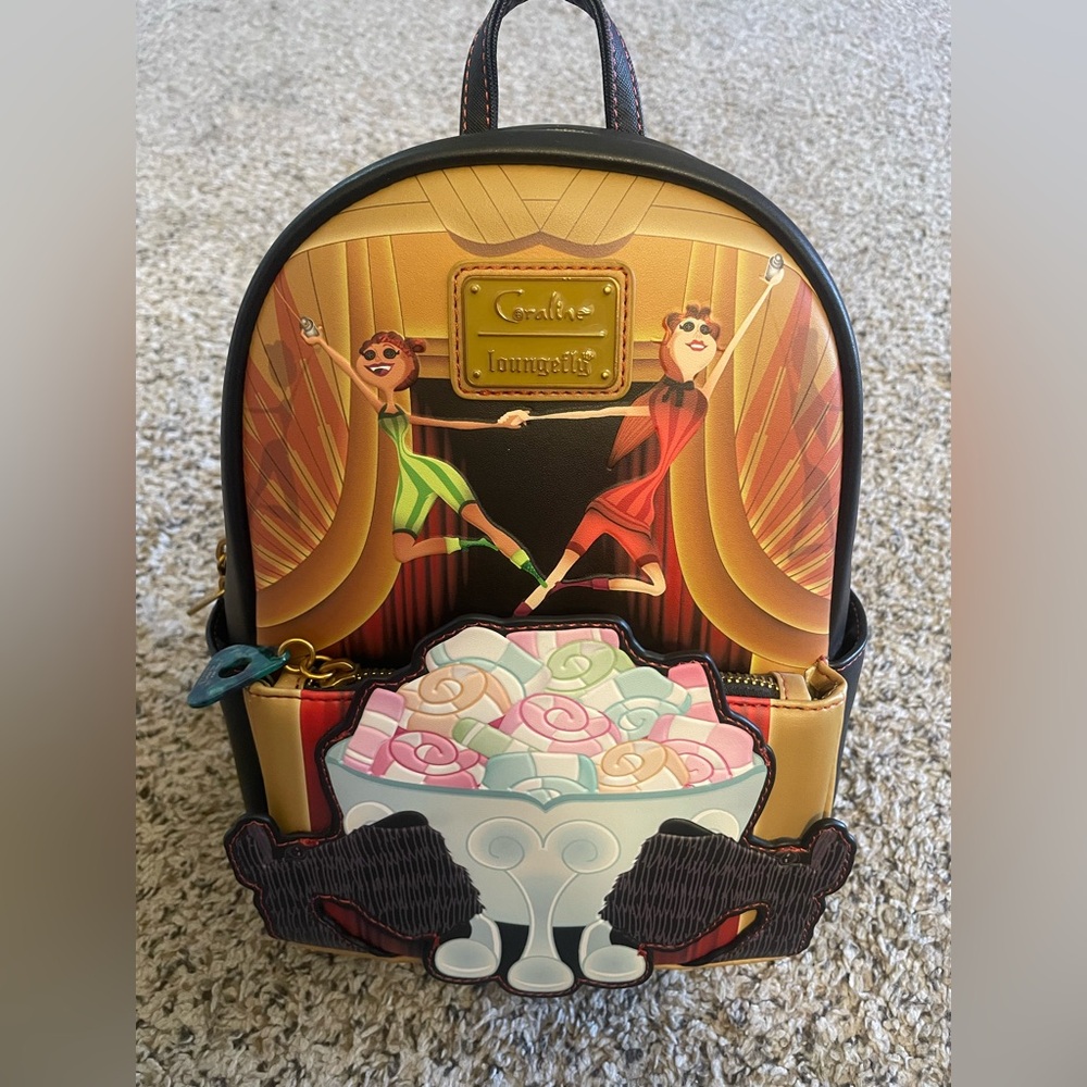 Loungefly Laika Coraline Miss Spink & Miss Forcible Mini Backpack HTF Rare